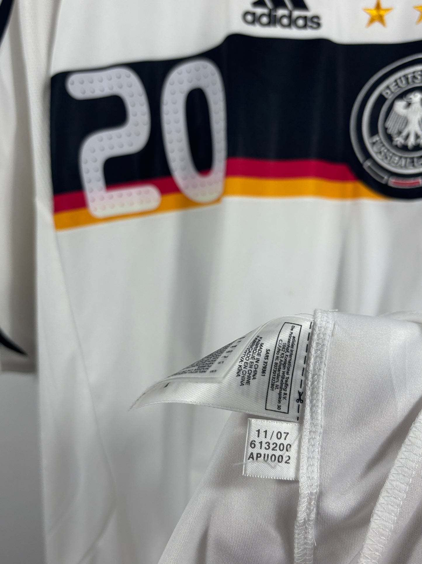 Deutschland DFB 2008 Heimtrikot – XL - #20 Podolski (signiert)