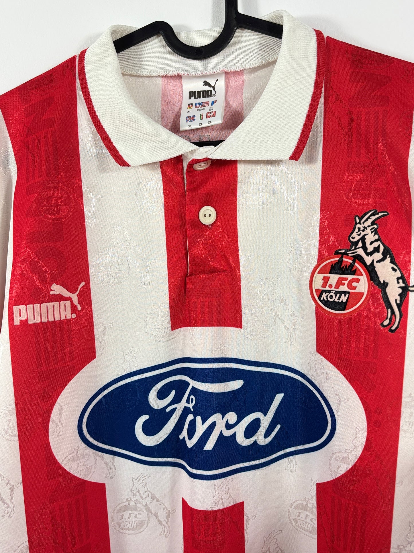 1. FC Köln 1995/1996 Heimtrikot Ford – XL - #11 Labbadia