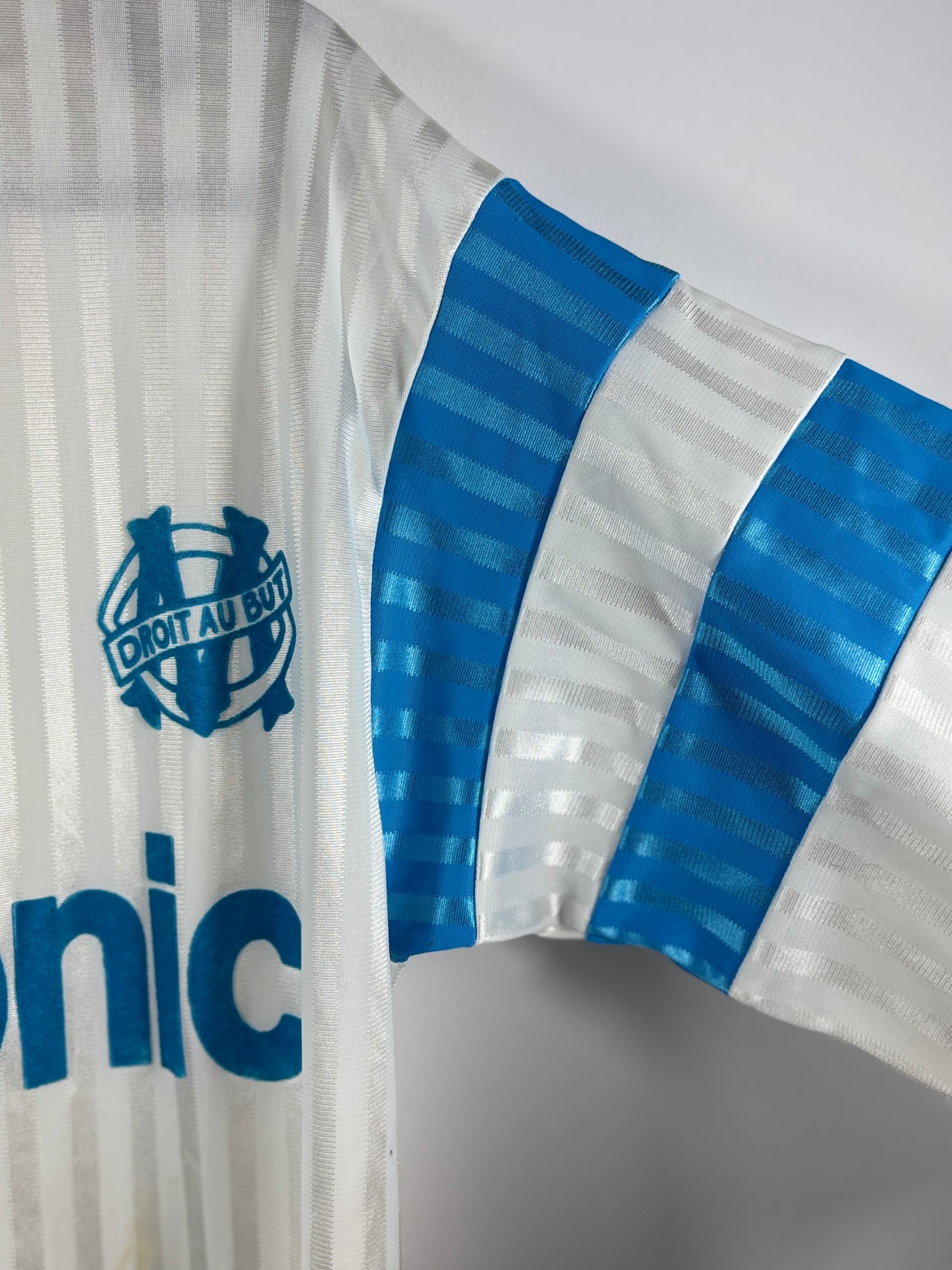 Olympique Marseille 1990/1991 Heimtrikot  - M - #9 Papin