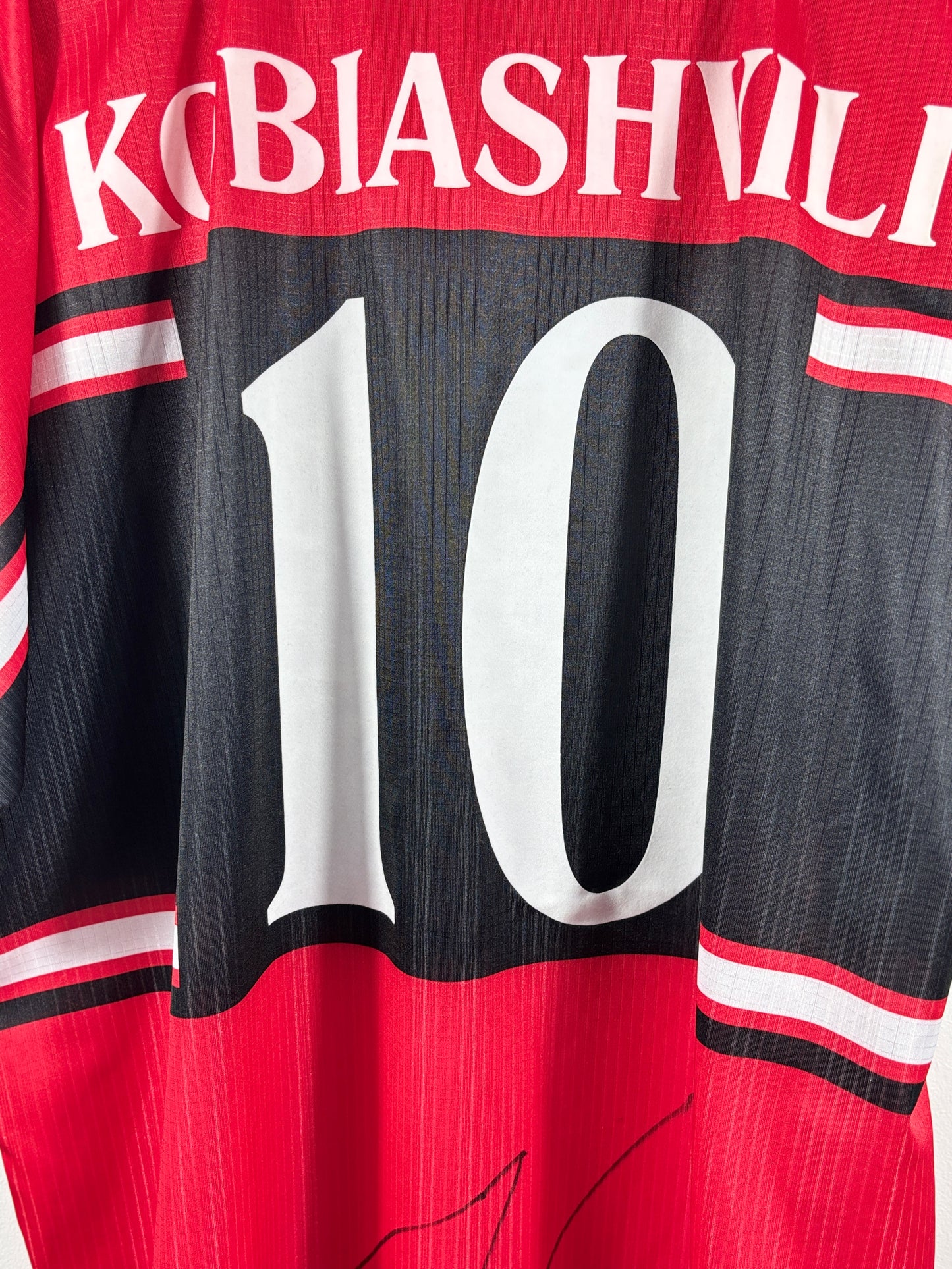 SC Freiburg 2000/2001 Heimtrikot BfG Bank – XL - #10 Kobiashvili (signiert)