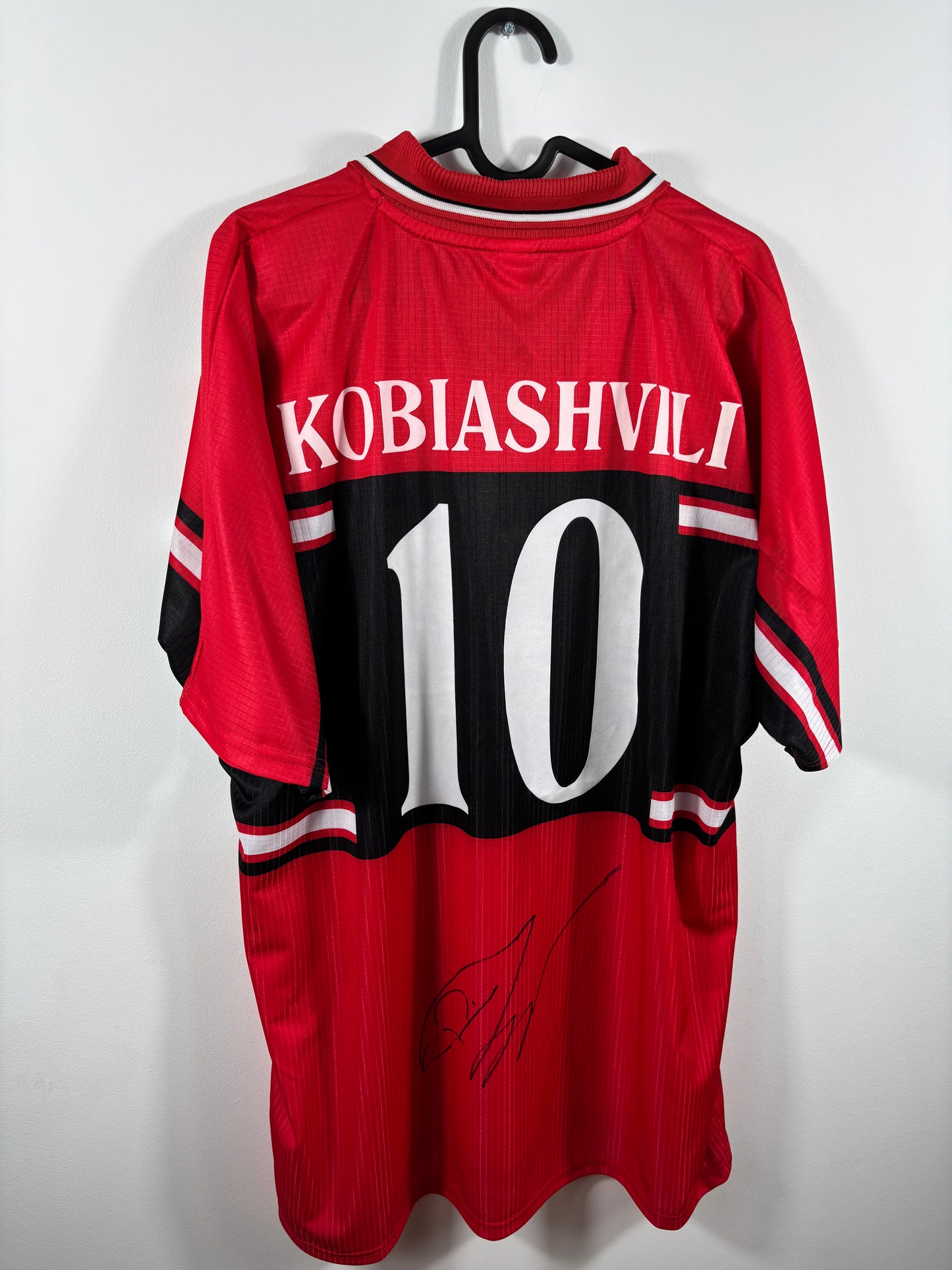 SC Freiburg 2000/2001 Heimtrikot BfG Bank – XL - #10 Kobiashvili (signiert)