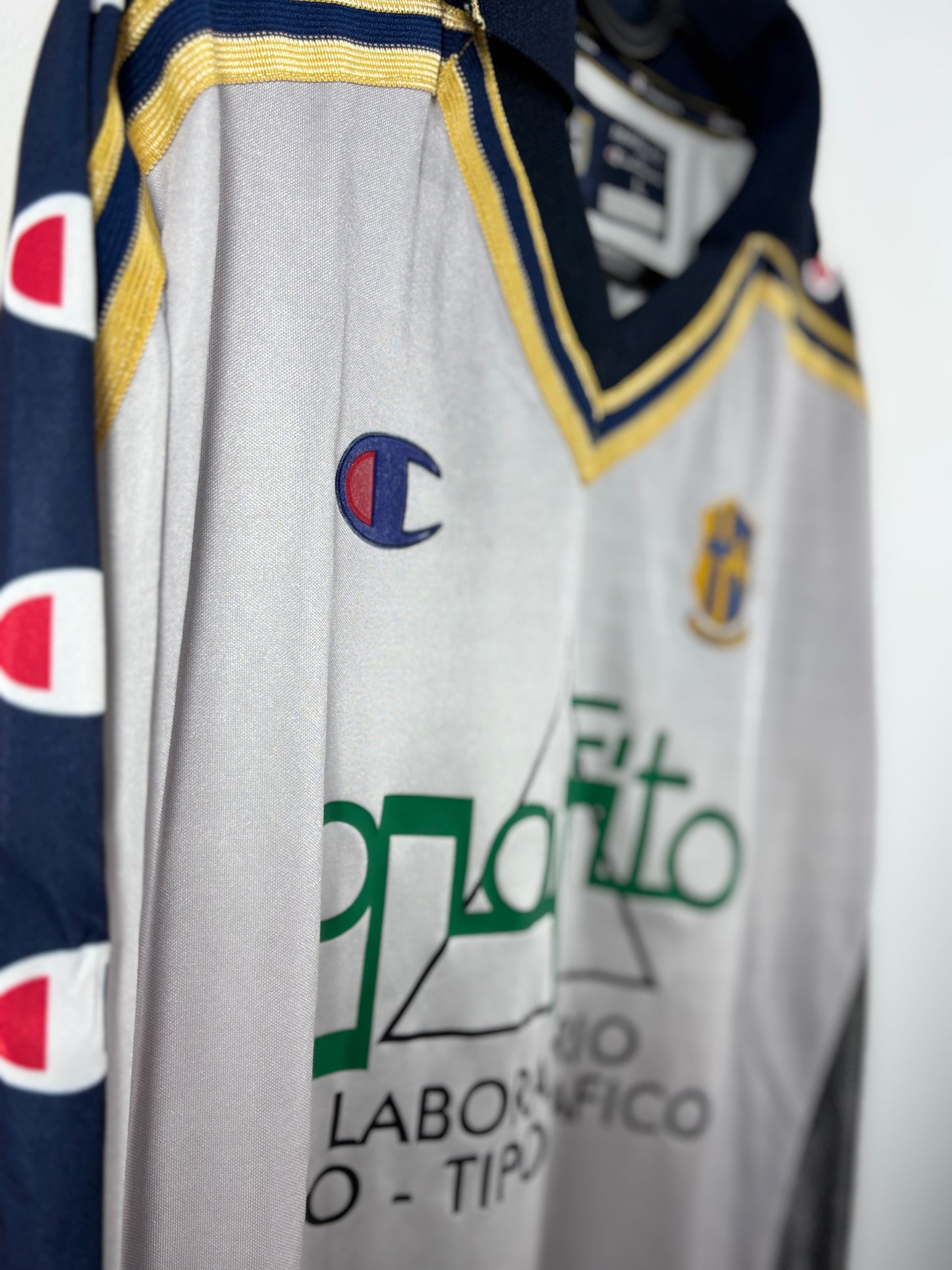 Parma AC 2000/2001 Auswärtstrikot mit Sonderflock - L - #18 Stev (Matchworn)