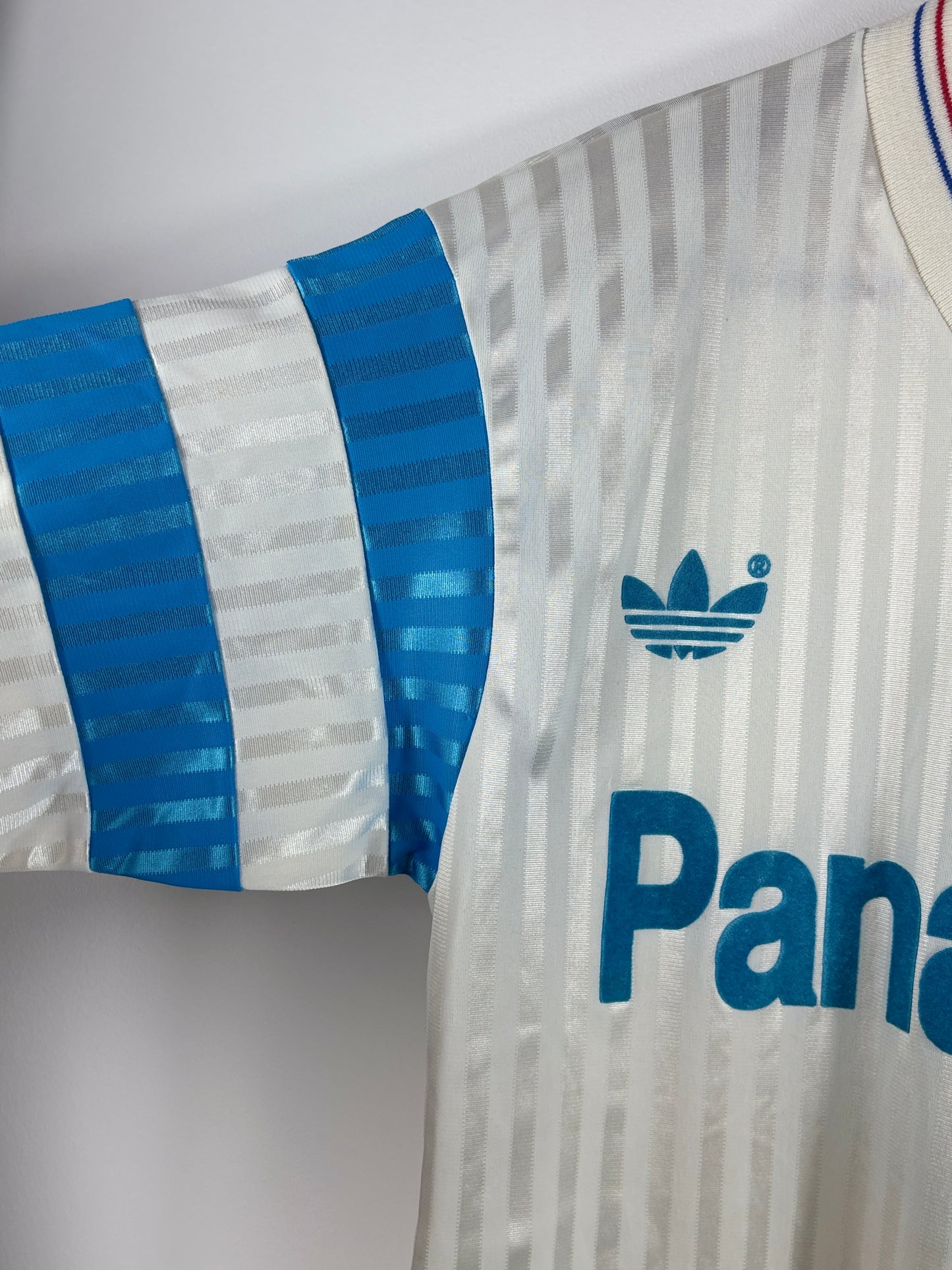 Olympique Marseille 1990/1991 Heimtrikot  - M - #9 Papin