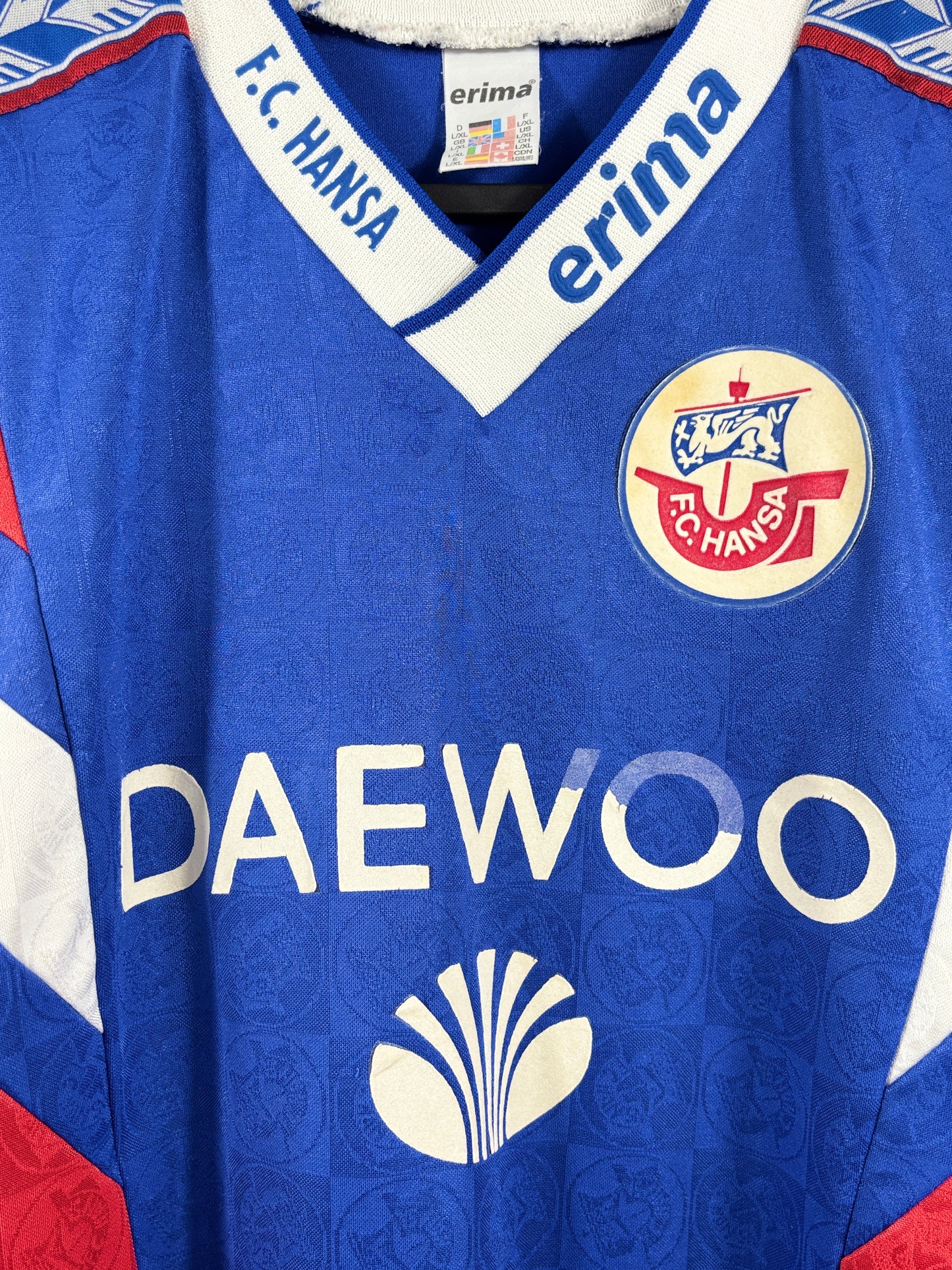 Hansa Rostock  1996/1997 Heimtrikot Daewoo - L/XL - #19 Studer