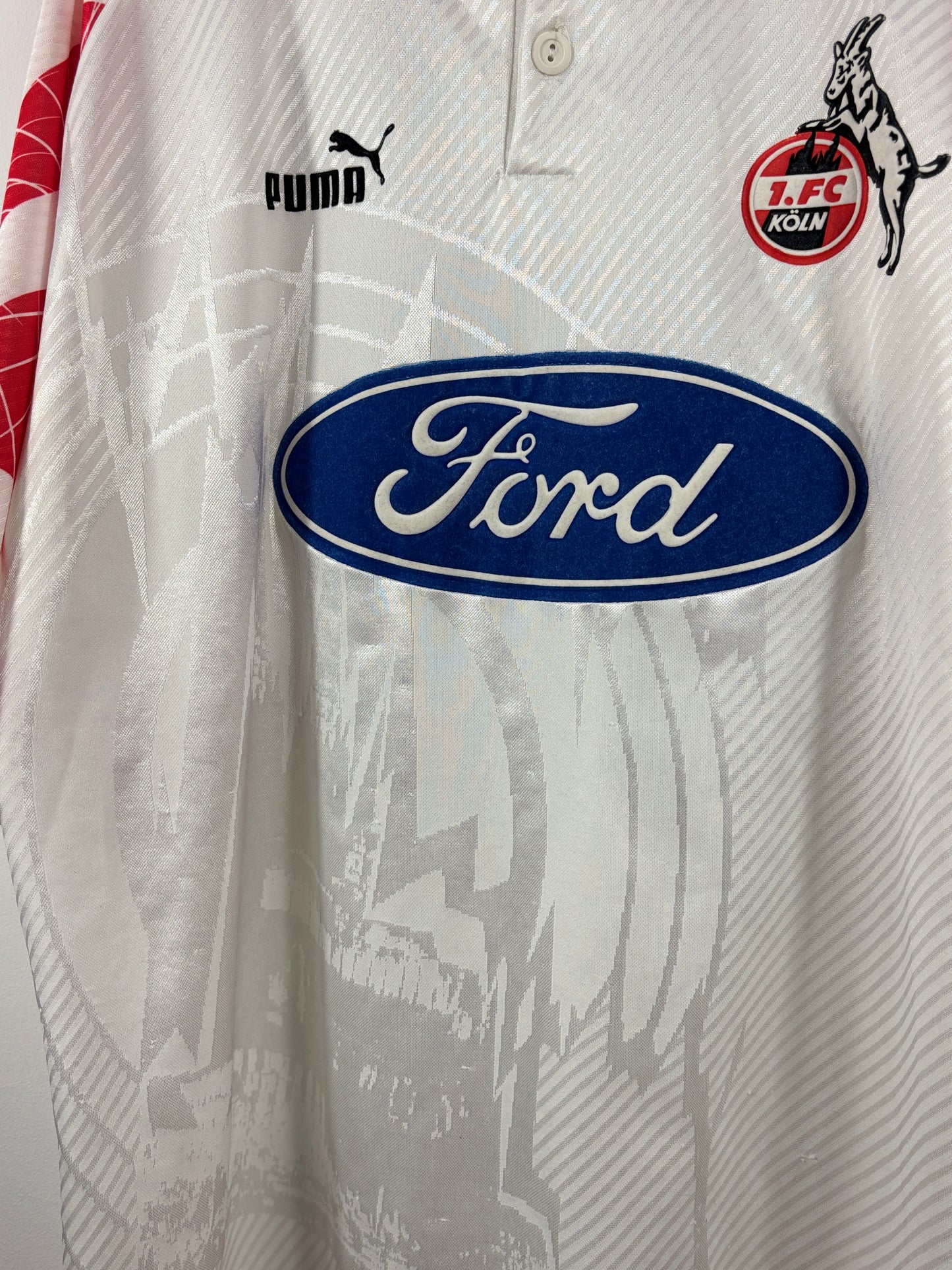 1. FC Köln 1996/1997 Heimtrikot Ford – XL - #15 Oliseh