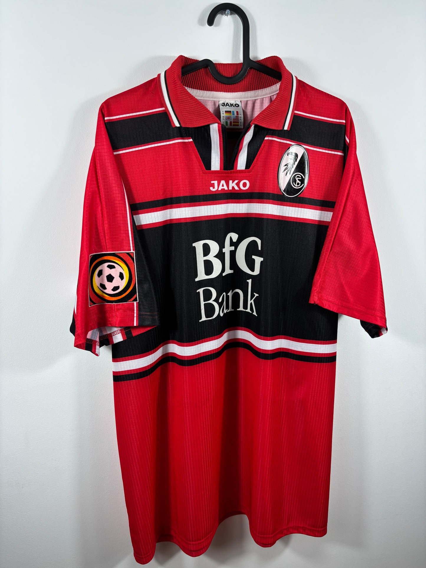 SC Freiburg 2000/2001 Heimtrikot BfG Bank – XL - #10 Kobiashvili (signiert)