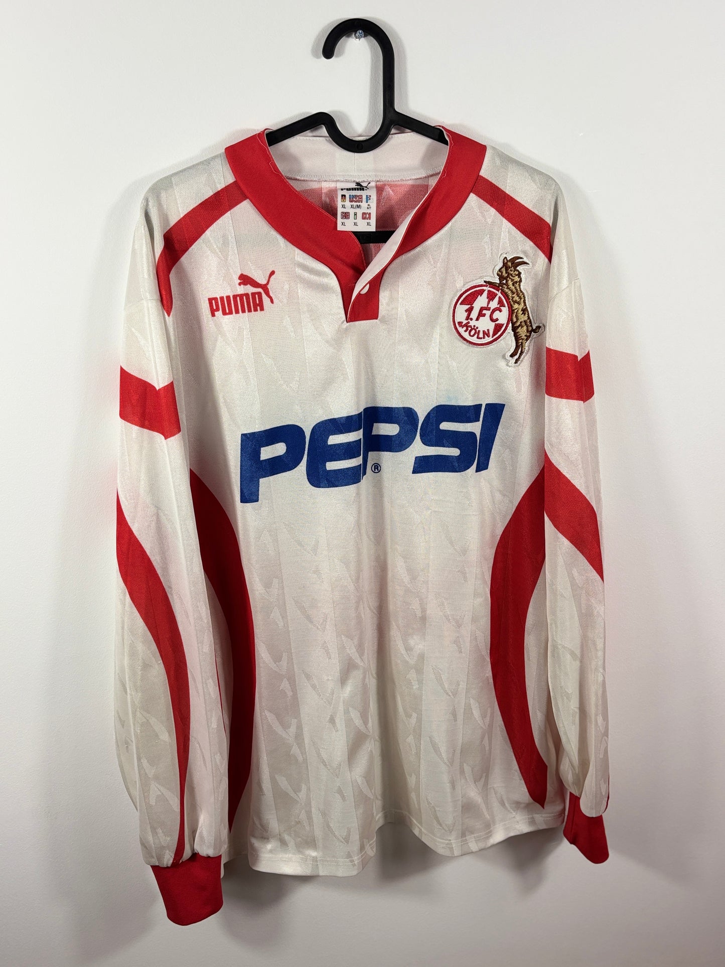 1. FC Köln 1993/1994 Heimtrikot Pepsi– XL - #9 Littbarski