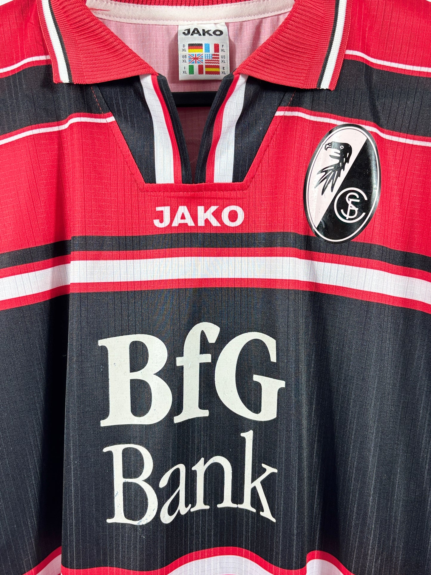SC Freiburg 2000/2001 Heimtrikot BfG Bank – XL - #10 Kobiashvili (signiert)