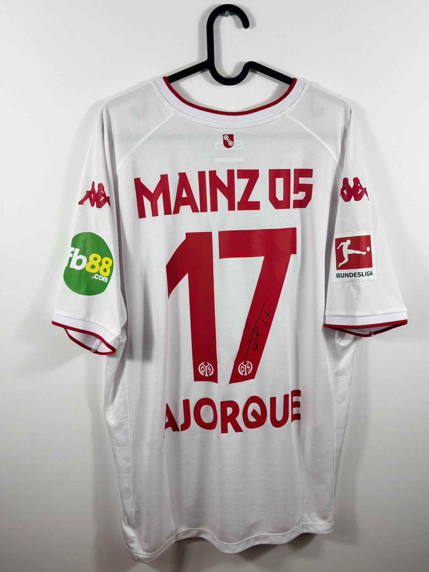1. FSV Mainz 05 2022/2023 Auswärtstrikot - XL - #17 Ajorque (Matchprepared & signiert)